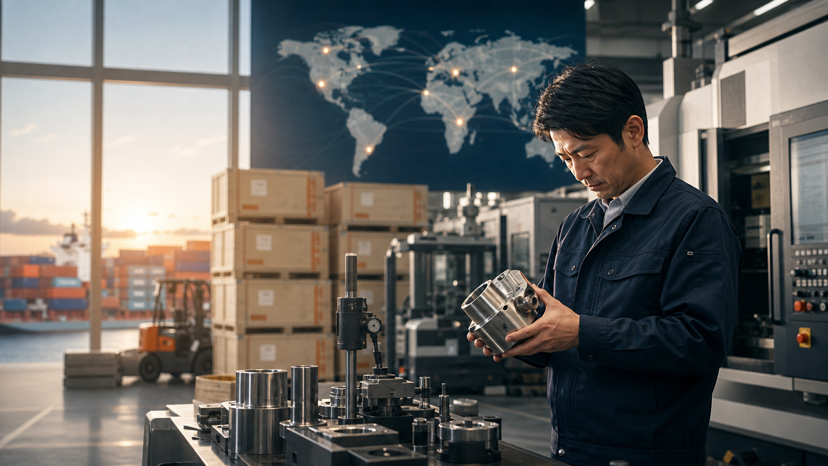 世界へ商品を届ける準備を進める日本の製造企業